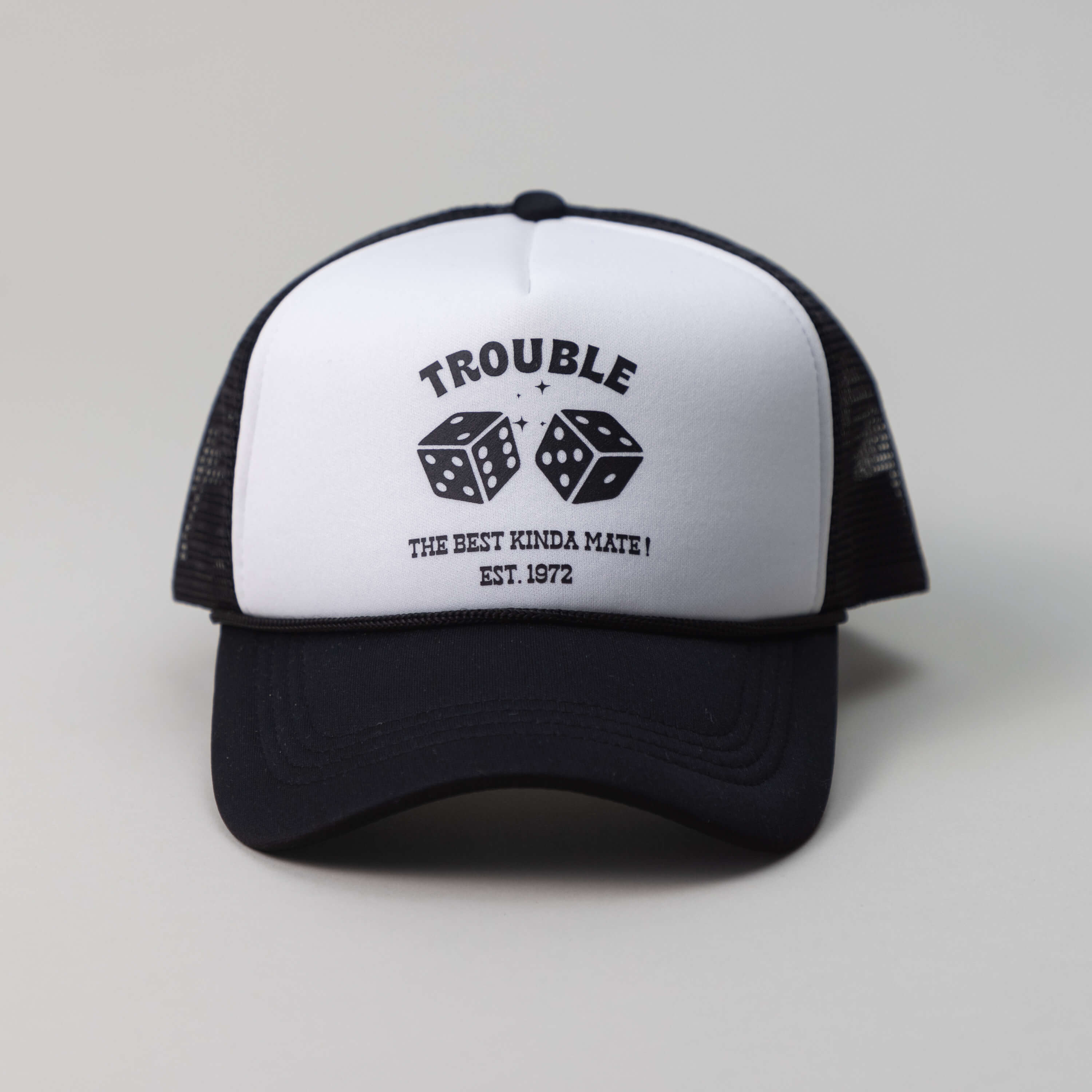 Trouble Multi Color Trucker Hat 