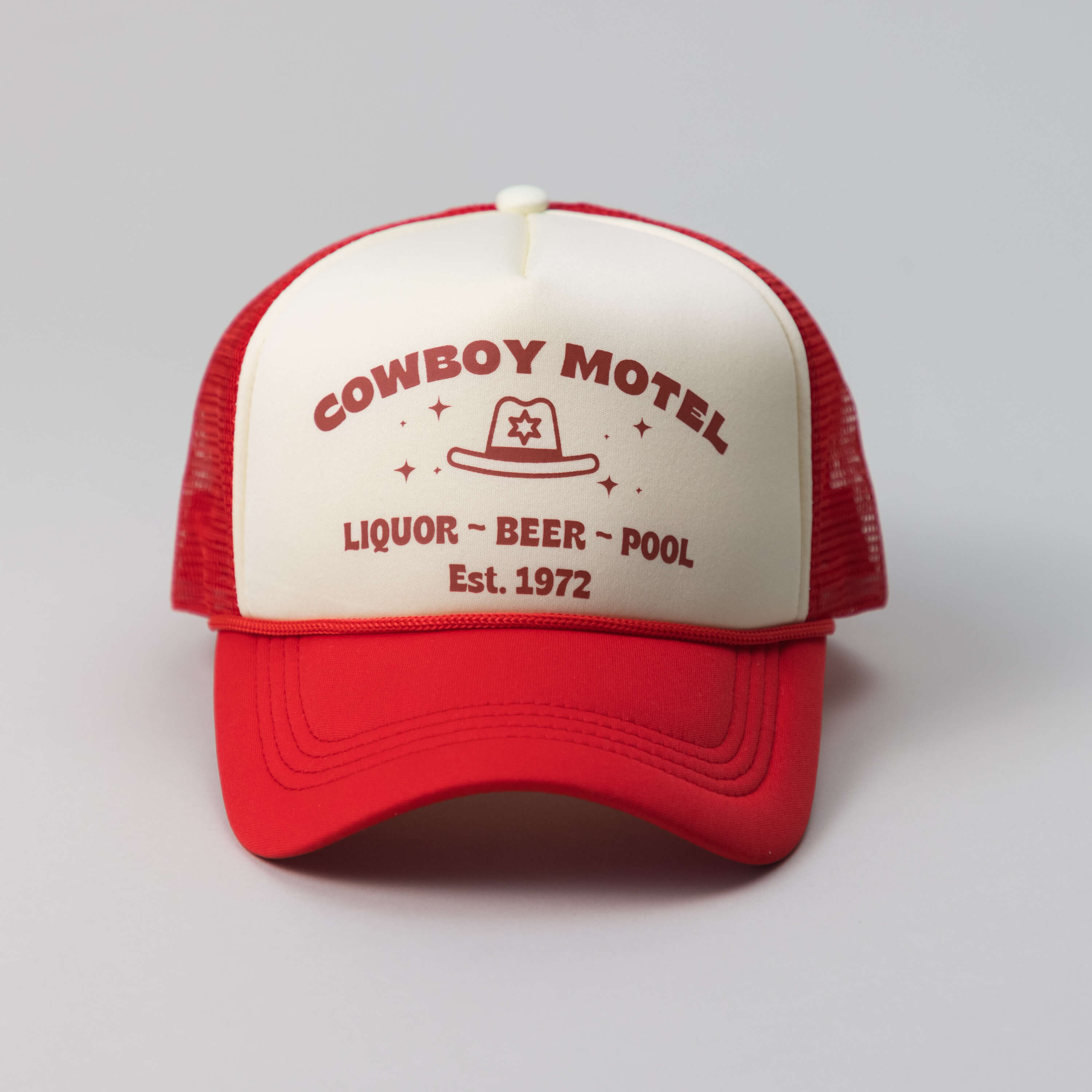 Cowboy Motel Multi Color Trucker Hat 
